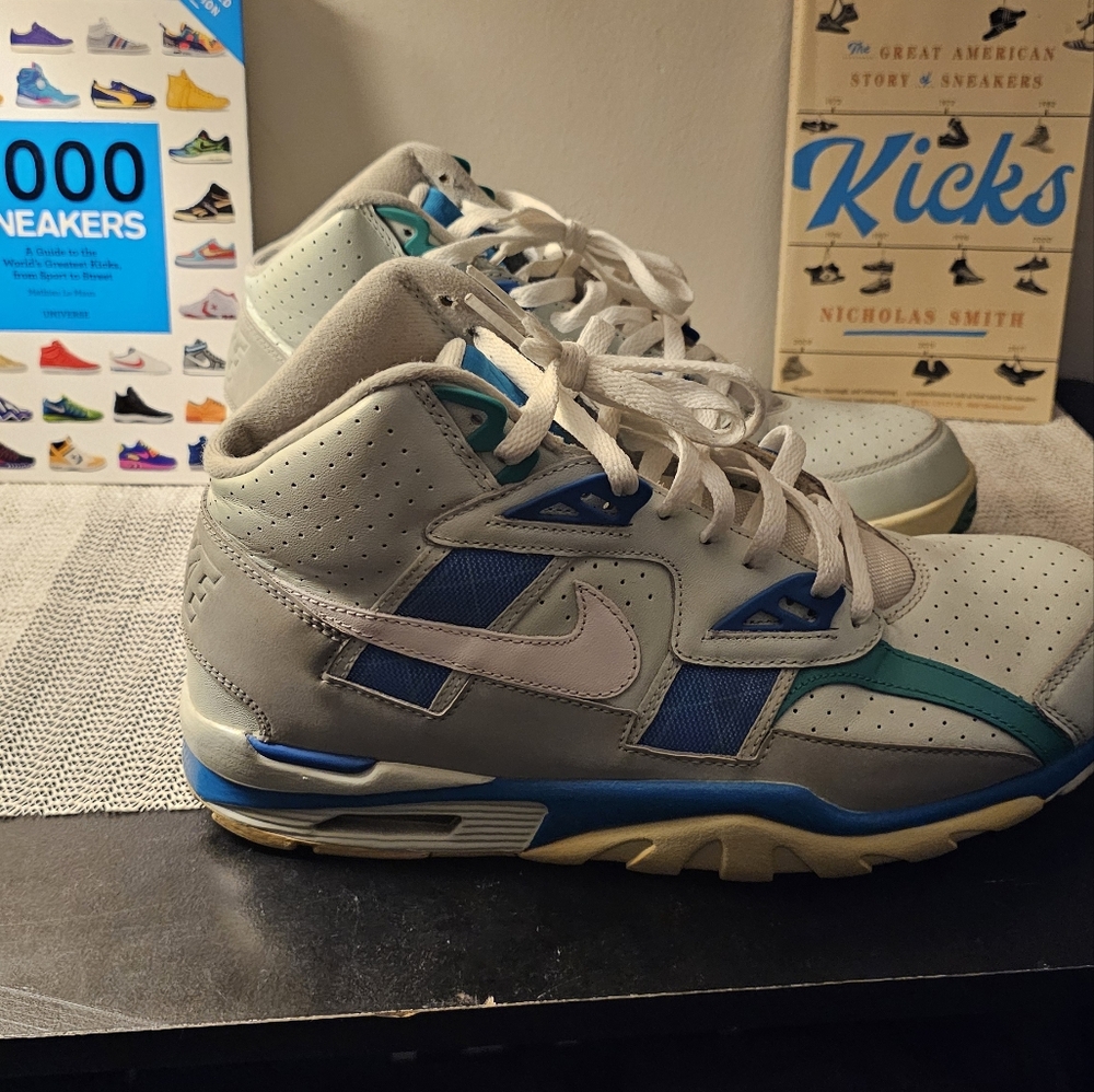 Nike Air Trainer SC High Sneakers - Gray and Blue - Picture 3 of 6